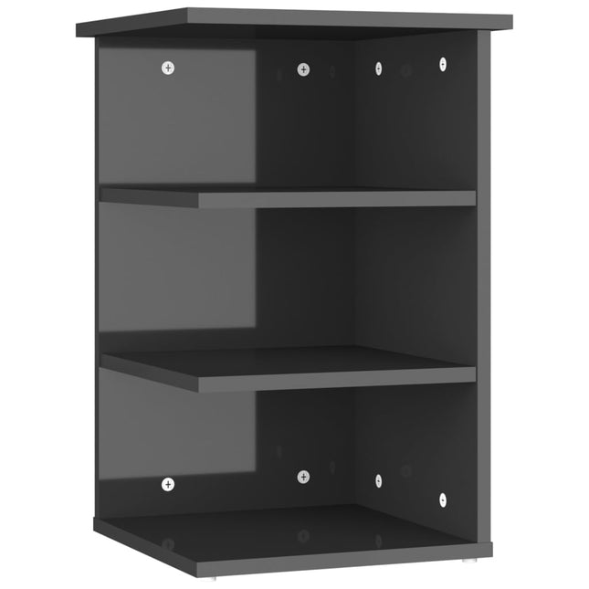 Credenza Grigio Lucido 35x35x55 cm in Legno Multistrato