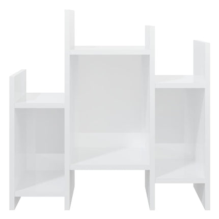 Credenza Bianco Lucido 60x26x60 cm in Legno Multistrato