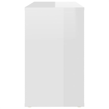 Credenza Bianco Lucido 60x30x50 cm in Legno Multistrato