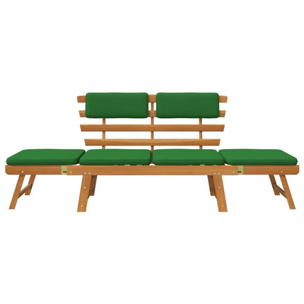 Panca da Giardino con Cuscini 2-in-1 190 cm in Acacia Massello