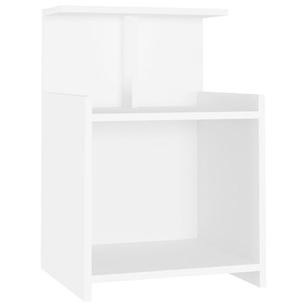 Comodini 2 pz Bianchi 40x35x60 cm in Legno Multistrato
