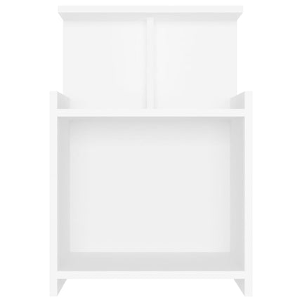 Comodini 2 pz Bianchi 40x35x60 cm in Legno Multistrato
