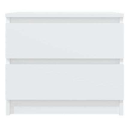 Comodino Bianco 50x39x43,5 cm in Legno Multistrato