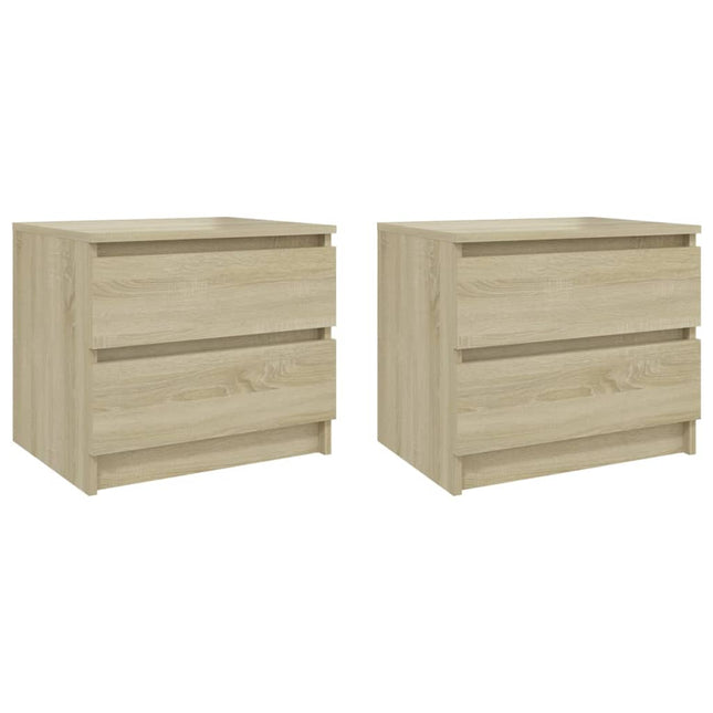 Comodini 2pz Rovere Sonoma 50x39x43,5 cm in Legno Multistrato