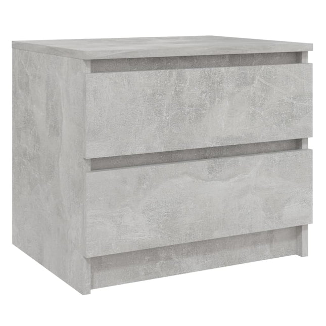 Comodino Grigio Cemento 50x39x43,5 cm in Legno Multistrato