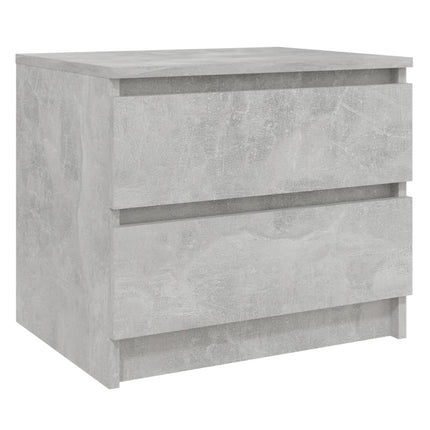 Comodini 2pz Grigio Cemento 50x39x43,5 cm in Legno Multistrato