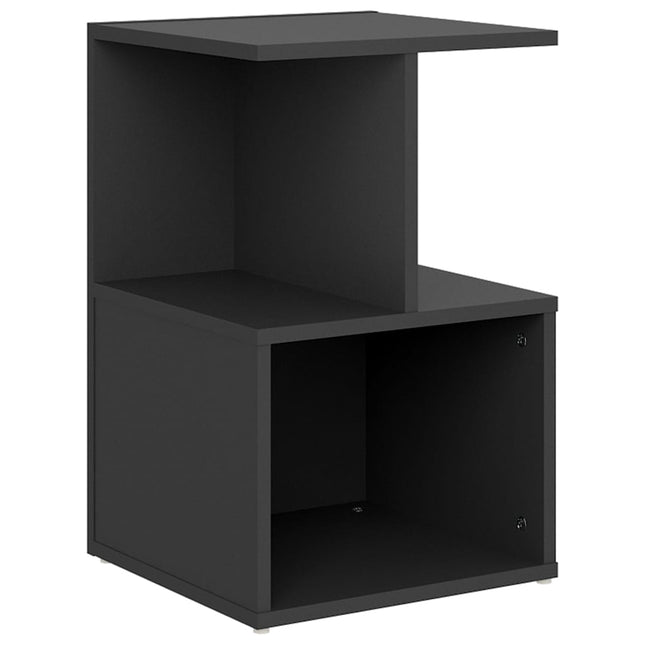 Comodino Grigio 35x35x55 cm in Legno Multistrato