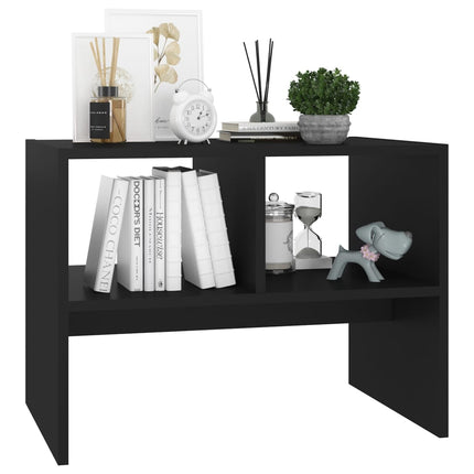 Tavolino Nero 60x40x45 cm in Legno Multistrato