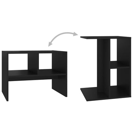 Tavolino Nero 60x40x45 cm in Legno Multistrato