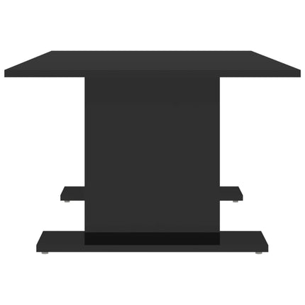 Tavolino da Salotto Nero Lucido 103,5x60x40cm Legno Multistrato