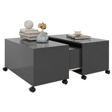 Tavolino da Salotto Grigio 75x75x38 cm in Legno Multistrato