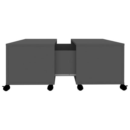 Tavolino da Salotto Grigio 75x75x38 cm in Legno Multistrato