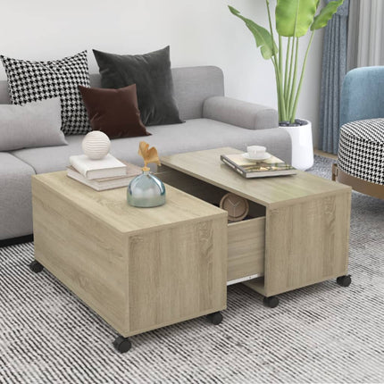 Tavolino da Salotto Rovere Sonoma 75x75x38 cm Legno Multistrato