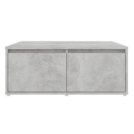 Tavolino da Salotto Grigio Cemento 80x80x31cm Legno Multistrato