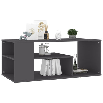 Tavolino da Salotto Grigio 100x50x40 cm in Legno Multistrato