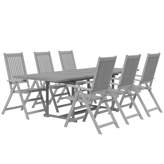 Set da Pranzo da Giardino 7 pz in Legno Massello di Acacia