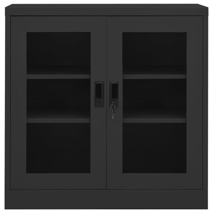 Armadio per Ufficio Antracite 90x40x90 cm in Acciaio