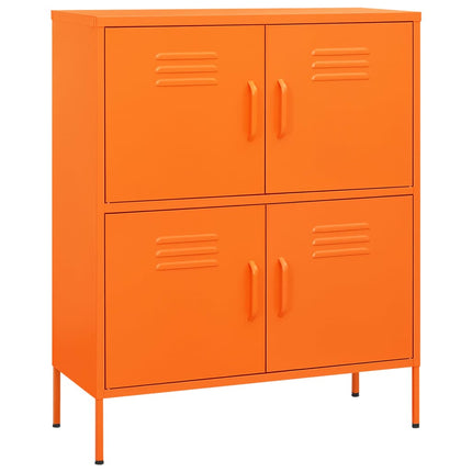 Armadietto Arancione 80x35x101,5 cm in Acciaio