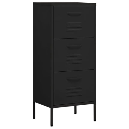 Armadietto Nero 42,5x35x101,5 cm in Acciaio