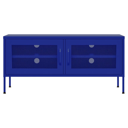 Mobile TV Blu Marino 105x35x50 cm in Acciaio