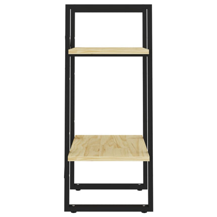 Libreria a 2 Ripiani 40x30x70 cm in Legno Massello di Pino