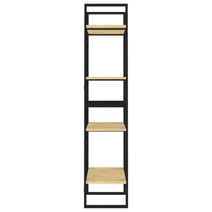 Libreria a 4 Ripiani 60x30x140 cm in Legno Massello di Pino
