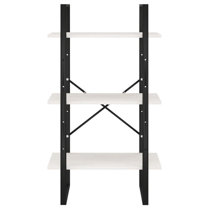 Scaffale Bianco 60x30x105 cm in Legno Massello di Pino