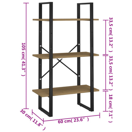 Scaffale Portaoggetti 60x30x105 cm in Legno Massello di Pino