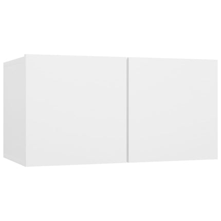 Set Mobili Porta TV 7 pz Bianco in Legno Multistrato