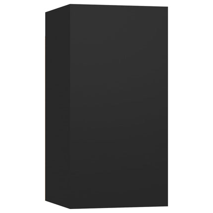 Mobili Porta TV 4 pz Neri 30,5x30x60 cm in Legno Multistrato