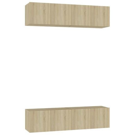 Mobili Porta TV 4 pz Rovere Sonoma 60x30x30cm Legno Multistrato