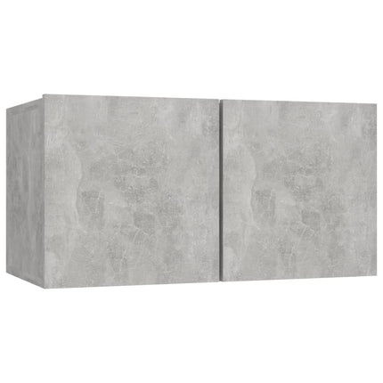 Set di Mobili Porta TV 8 pz Grigio Cemento in Legno Multistrato
