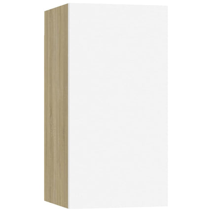 Mobili TV 4 pz Bianco e Rovere Sonoma 30,5x30x60 cm Multistrato