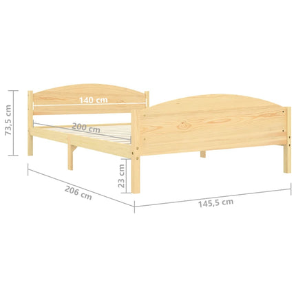 Giroletto senza Materasso 140x200 cm in Legno Massello di Pino