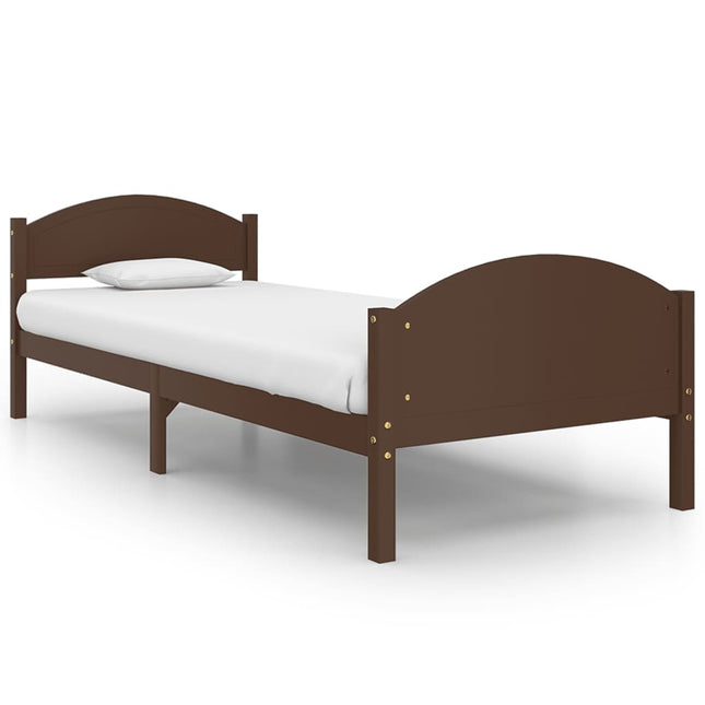 Giroletto senza Materasso Marrone Scuro 90x200 cm Legno Pino