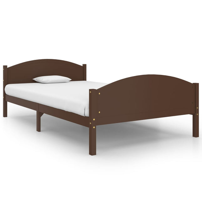 Giroletto senza Materasso Marrone Scuro 120x200 cm Legno Pino