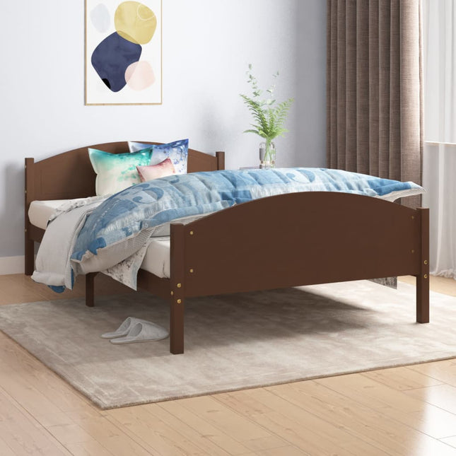 Giroletto senza Materasso Marrone Scuro 120x200 cm Legno Pino