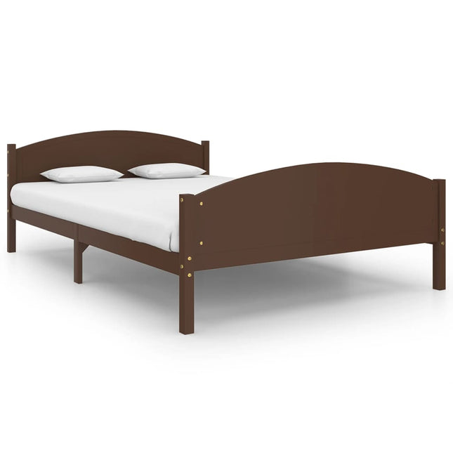 Giroletto senza Materasso Marrone Scuro 160x200 cm Legno Pino