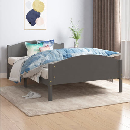 Giroletto senza Materasso Grigio Scuro 120x200 cm Legno Pino