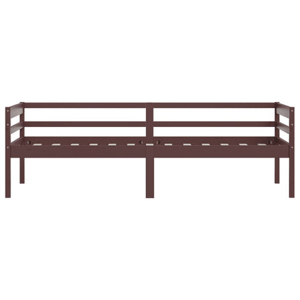 Giroletto senza Materasso Marrone Scuro 90x200 cm Legno Pino