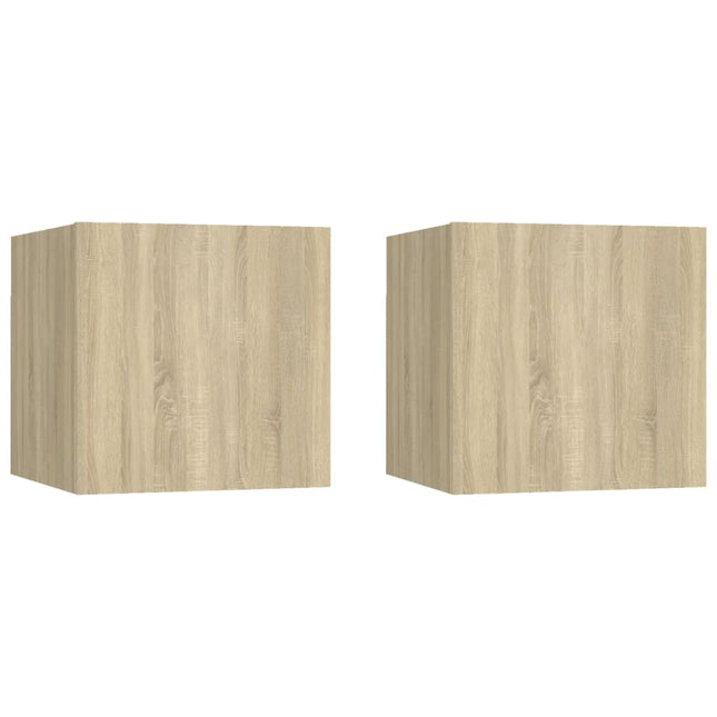 Comodini 2 pz Rovere Sonoma 30,5x30x30 cm in Truciolato