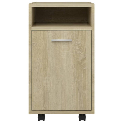 Credenza con Ruote Rovere Sonoma 33x38x60 cm Legno Multistrato