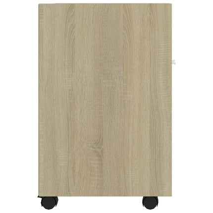 Credenza con Ruote Rovere Sonoma 33x38x60 cm Legno Multistrato