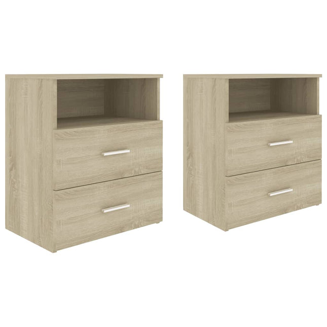 Comodini 2pz Rovere Sonoma 50x32x60 cm