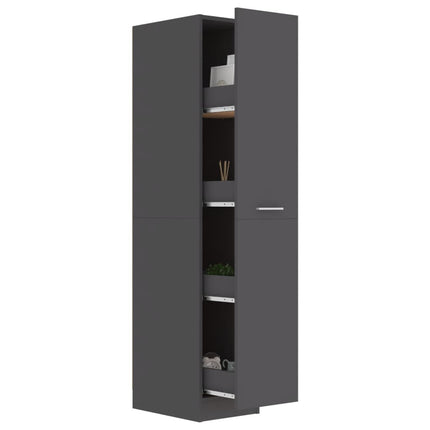 Armadietto da Farmacia Grigio 30x42,5x150 cm Legno Multistrato