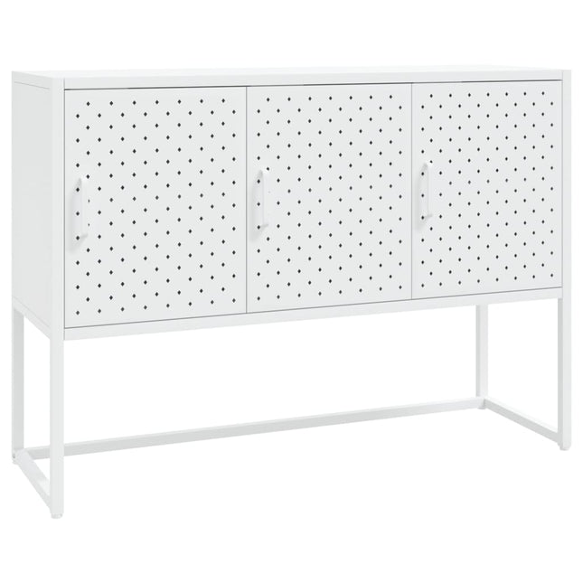 Credenza Bianca 105x35x75 cm in Acciaio