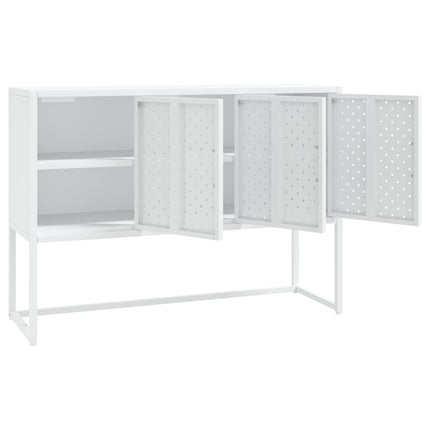 Credenza Bianca 105x35x75 cm in Acciaio