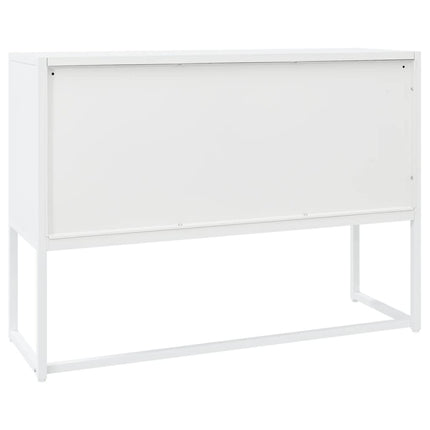 Credenza Bianca 105x35x75 cm in Acciaio