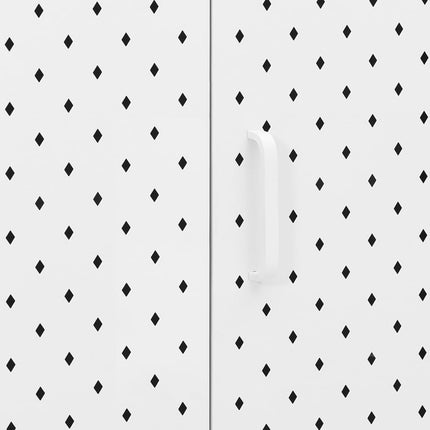 Credenza Bianca 105x35x75 cm in Acciaio