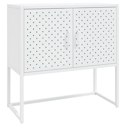 Credenza Bianca 75x35x75 cm in Acciaio